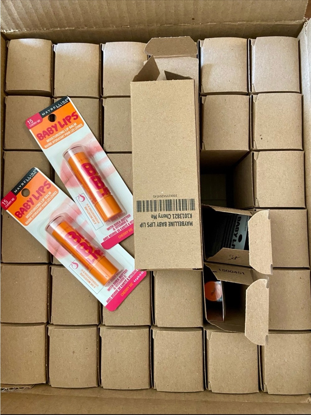 💎 WHOLESALE BUNDLE  Case Maybelline Baby Lips Lip Balm 50 Pieces New In Package